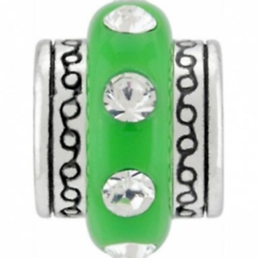 Brighton Dazzle Spacer charm green